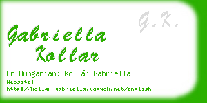 gabriella kollar business card
