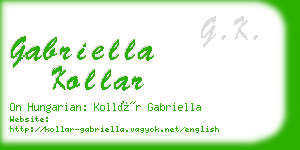 gabriella kollar business card